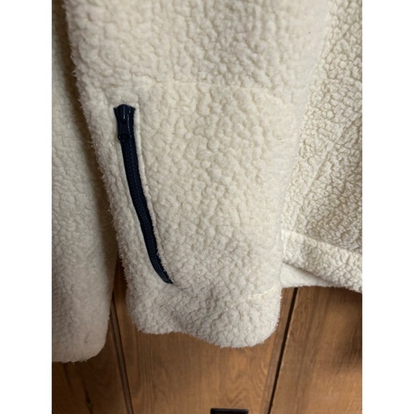 JCrew comfy cozy plush Sherpa 1/4 zip popover with 2 pockets size S - Picture 5 of 10